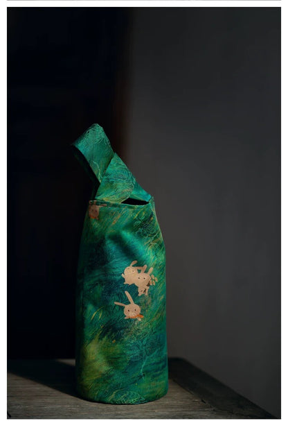 [Chinoiserie] Luxury Silk Portable Water Bottle Pouch