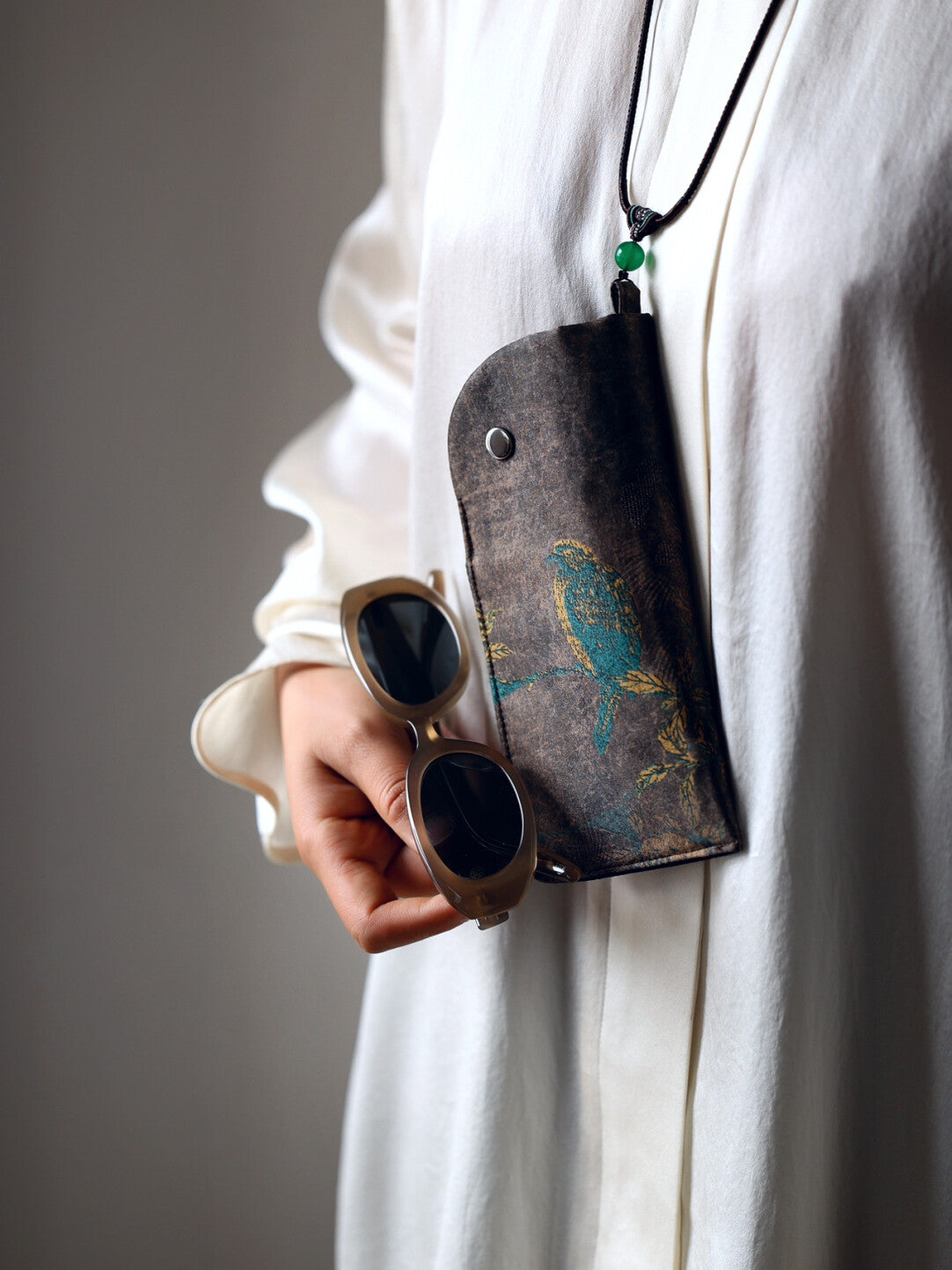 [Chinoiserie] Luxury Silk Sunglasses Bag