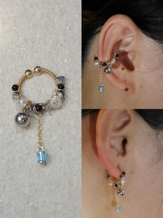 「Chinoiserie」MIYUKI Seed Beads Conch Clips