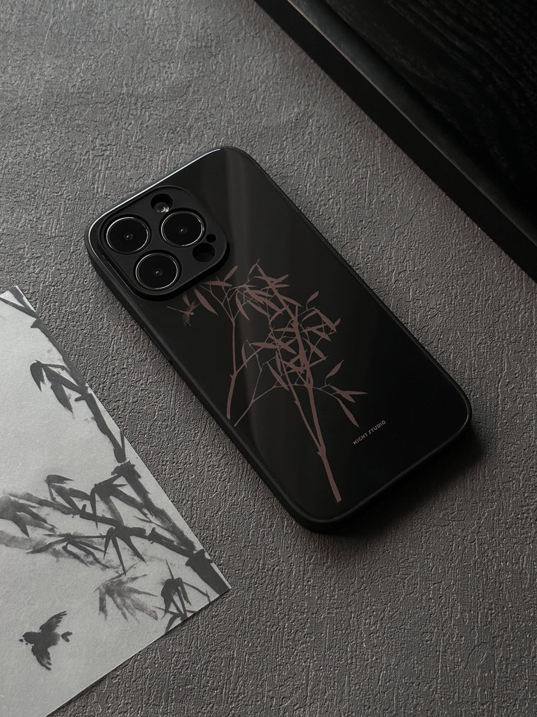 「Chinoiserie」Midnight Bamboo Phone Case