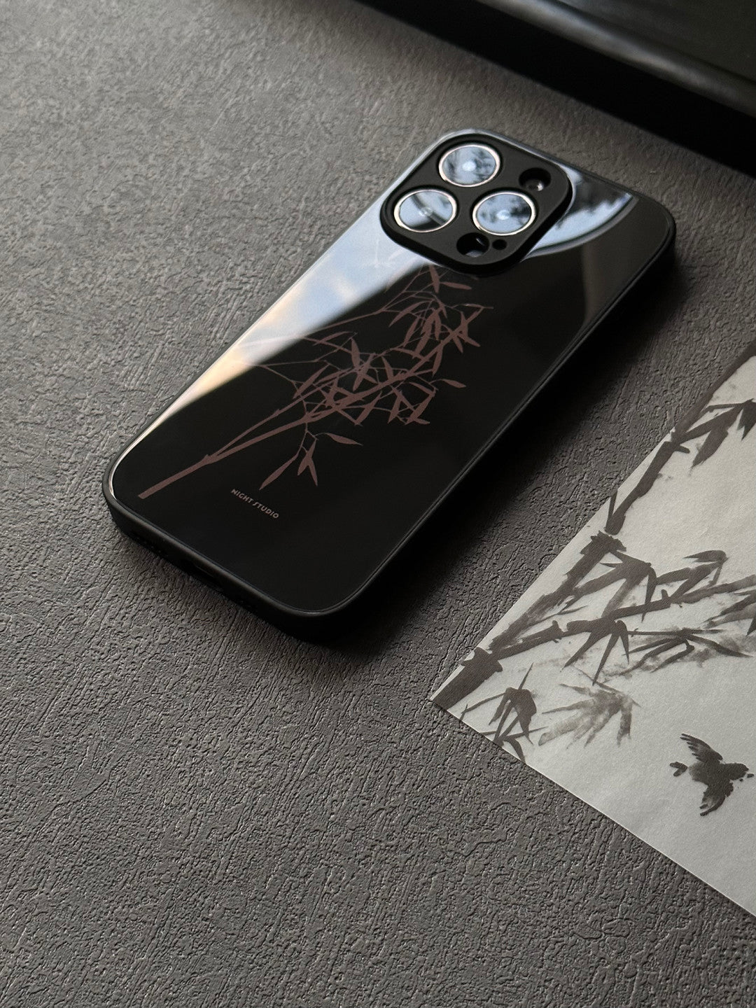 「Chinoiserie」Midnight Bamboo Phone Case