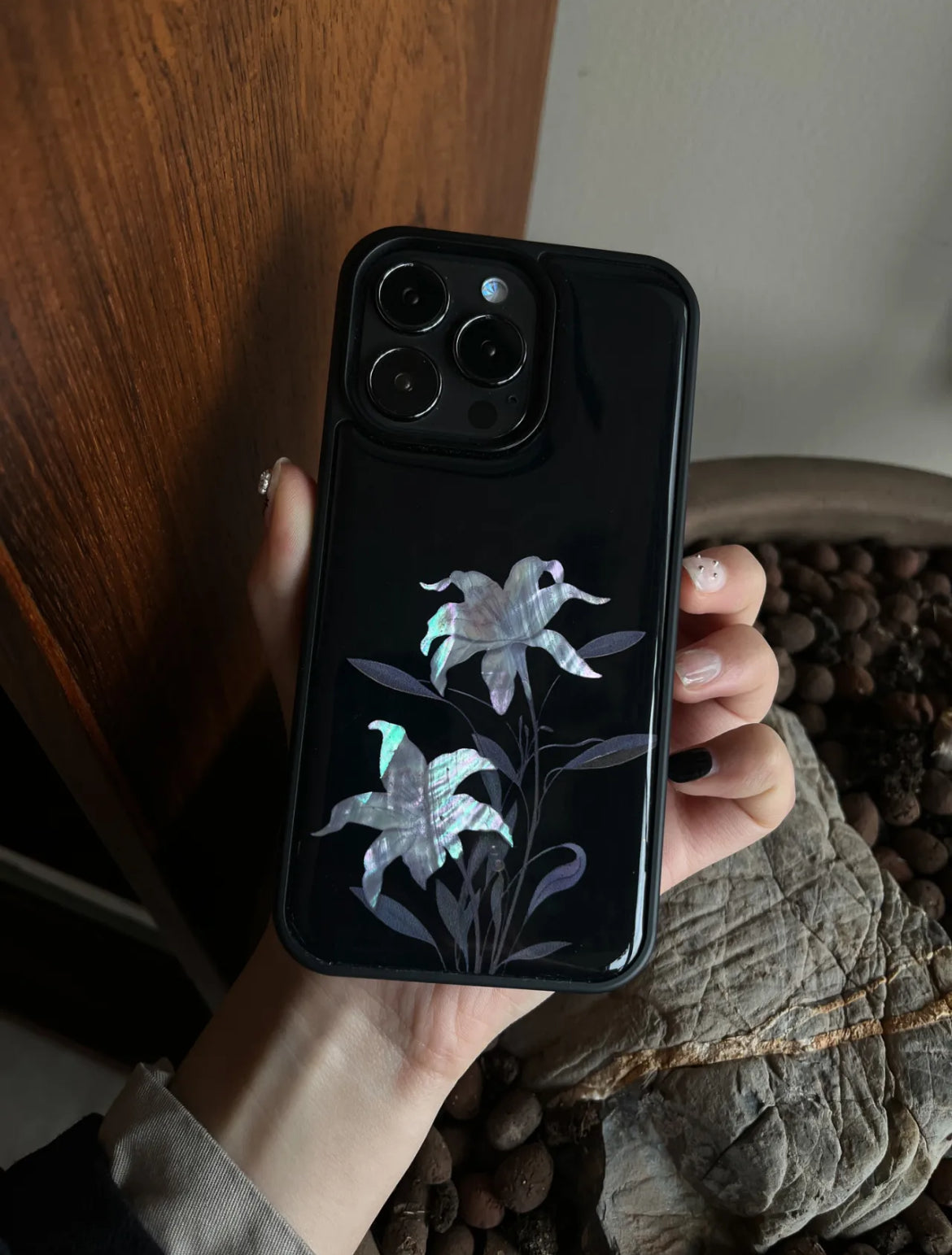 「Chinoiserie」Moonlight Flower Printed Phone Case