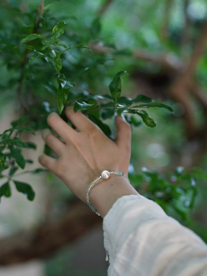 「Chinoiserie」Moonlight Morganite Beaded Bracelet