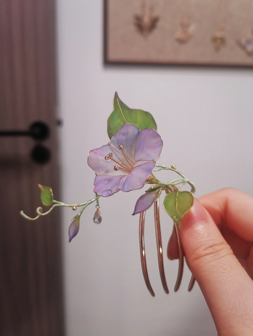 「 Chinoiserie」Morning Glory Hairpin