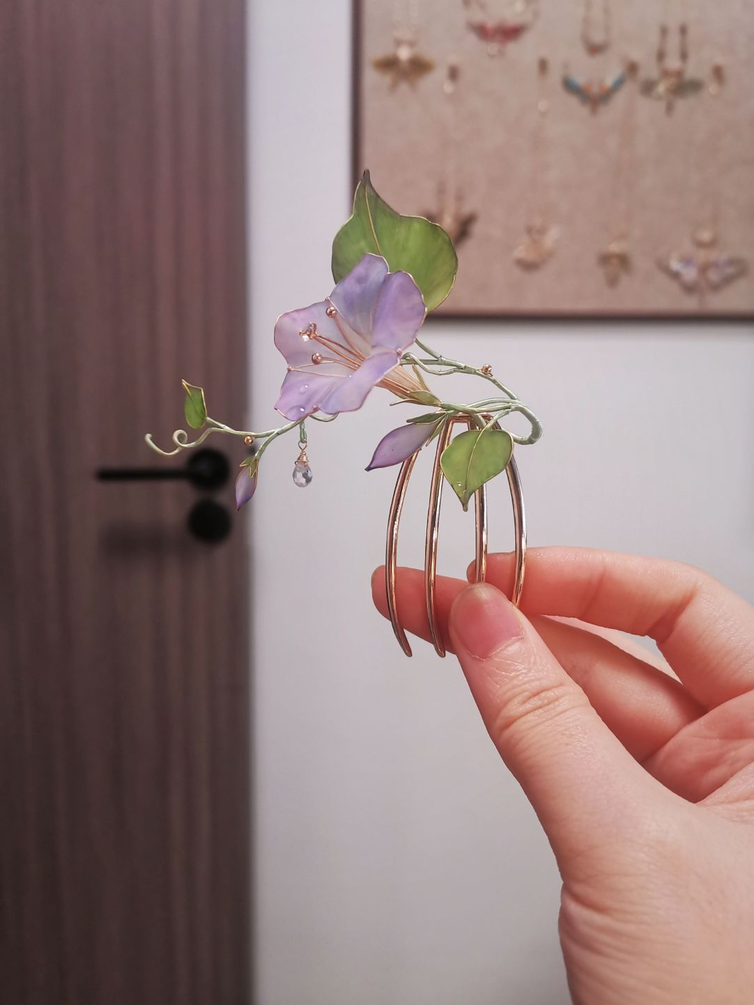 「 Chinoiserie」Morning Glory Hairpin