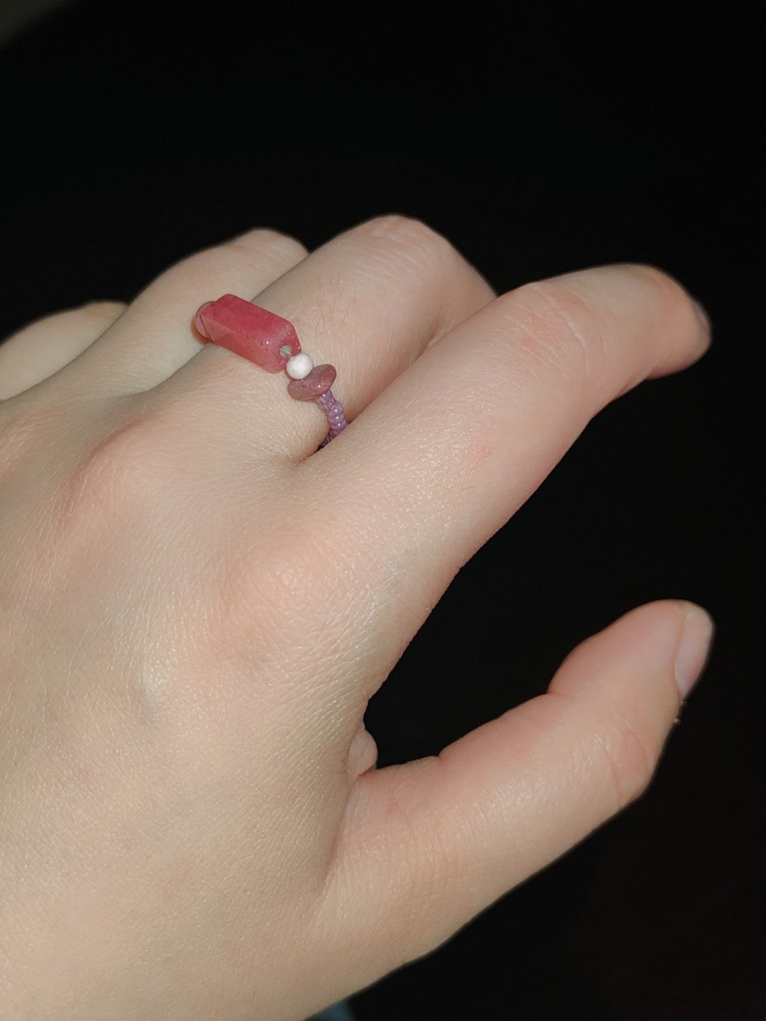 「Chinoiserie」Natural Jade Beads Ring