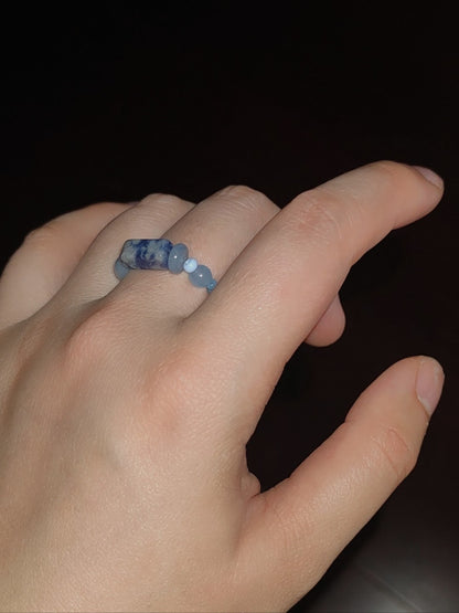「Chinoiserie」Natural Jade Beads Ring