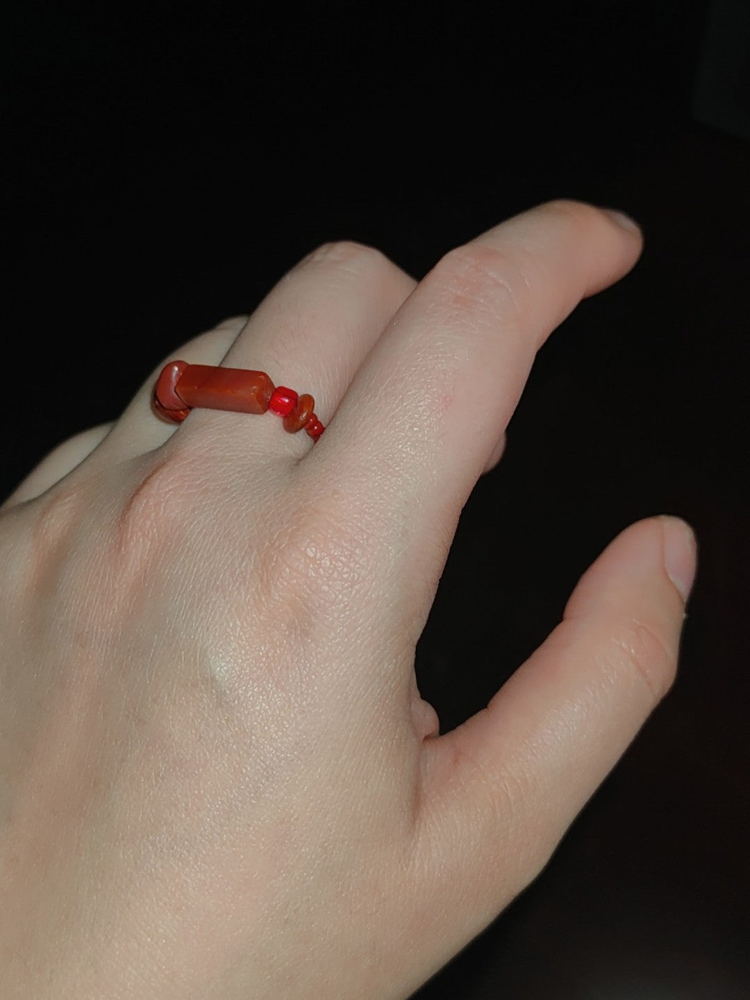 「Chinoiserie」Natural Jade Beads Ring