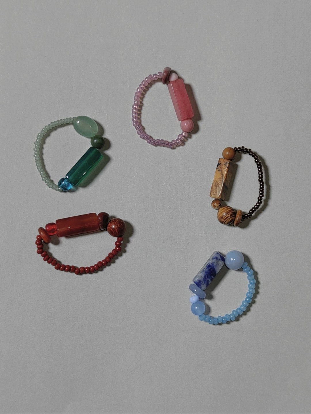 「Chinoiserie」Natural Jade Beads Ring