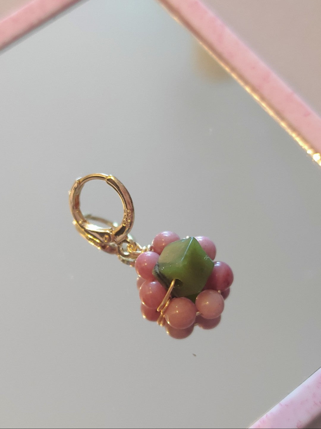「Chinoiserie」Natural Jade Huggies Earrings