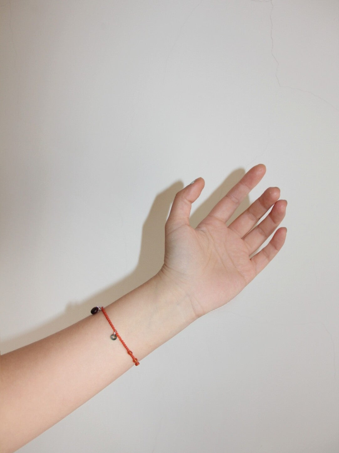 「Chinoiserie」 Natural Stone  Red Green  Bracelet