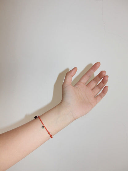 「Chinoiserie」 Natural Stone  Red Green  Bracelet