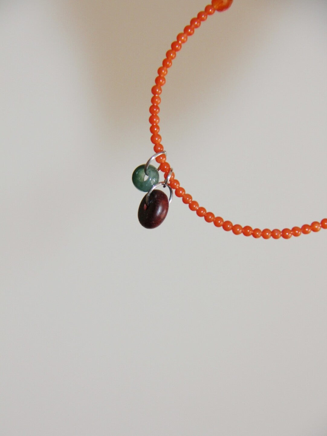 「Chinoiserie」 Natural Stone  Red Green  Bracelet