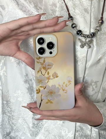 「Chinoiserie」Pear Blossom Printed Phone Case