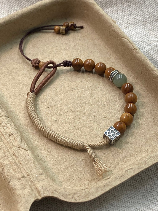 「Chinoiserie」Pine Forest Spring Beaded Bracelet