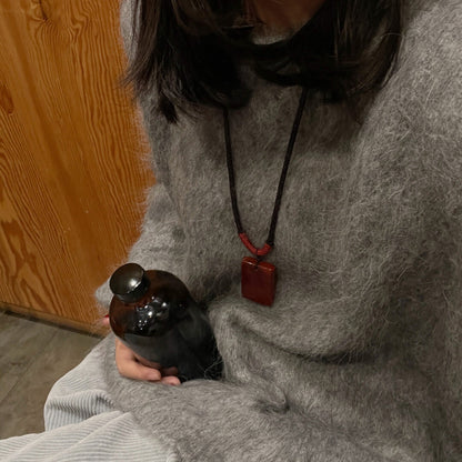 「Chinoiserie」Ping An Red Agate Necklace