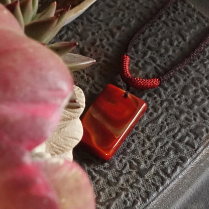 「Chinoiserie」Ping An Red Agate Necklace