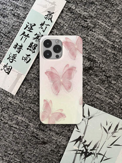 「Chinoiserie」Pink Butterfly Printed Phone Case