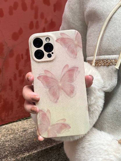 「Chinoiserie」Pink Butterfly Printed Phone Case