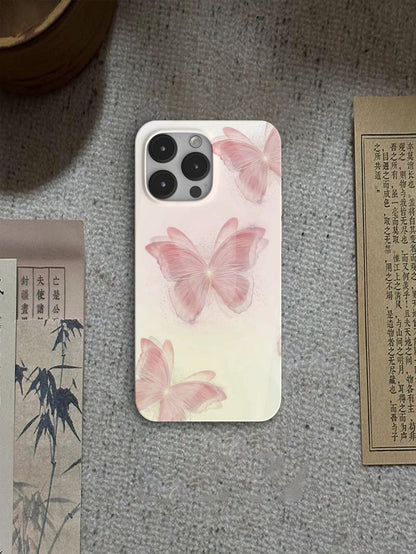 「Chinoiserie」Pink Butterfly Printed Phone Case