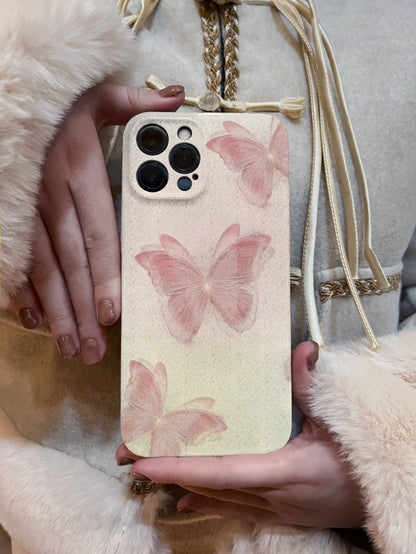 「Chinoiserie」Pink Butterfly Printed Phone Case