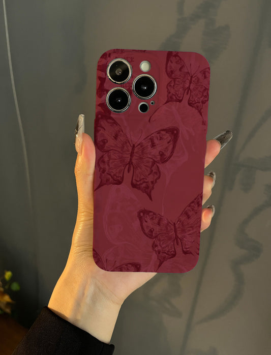 「Chinoiserie」Red Butterfly Printed Phone Case