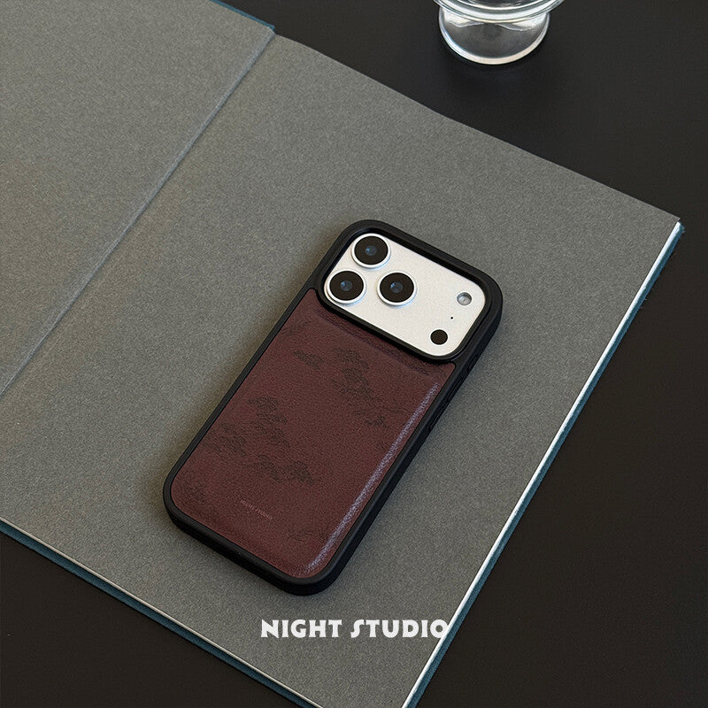 「Chinoiserie」Red Pine PU Phone Case