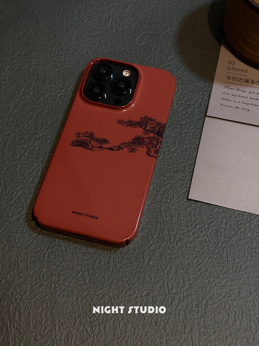 「Chinoiserie」Red Pine Printed Phone Case