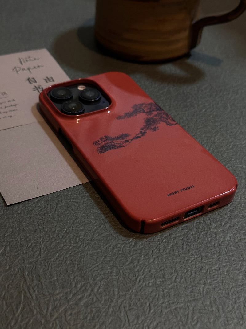 「Chinoiserie」Red Pine Printed Phone Case