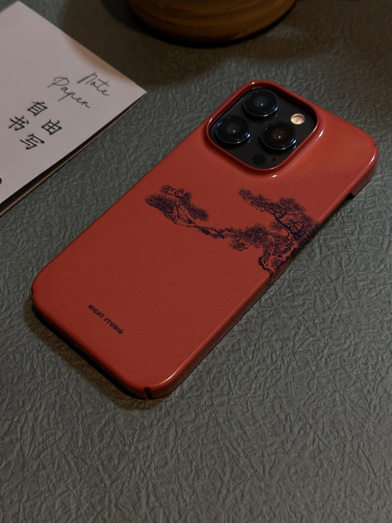 「Chinoiserie」Red Pine Printed Phone Case
