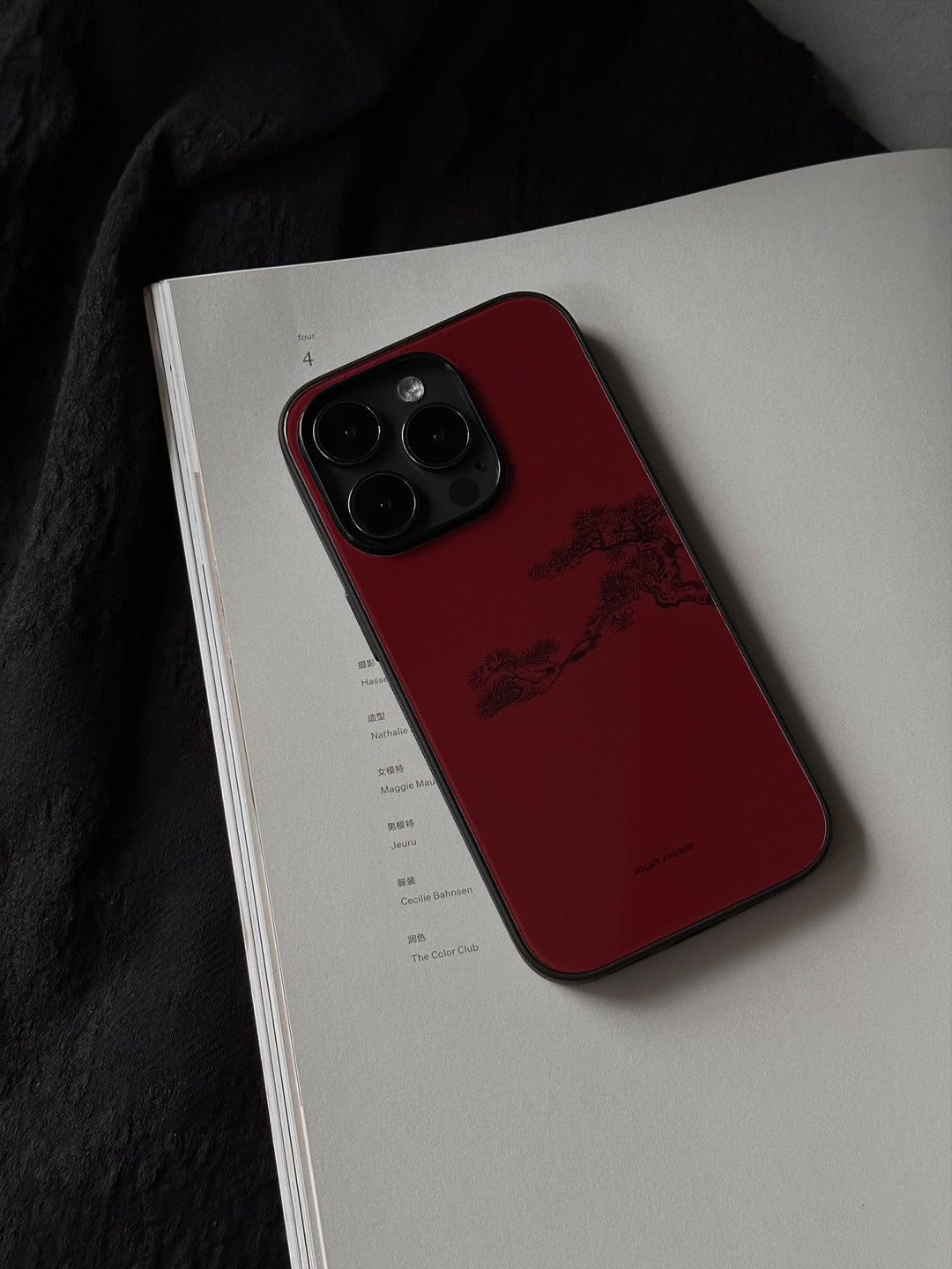 「Samsung」Red Pine Printed Phone Case
