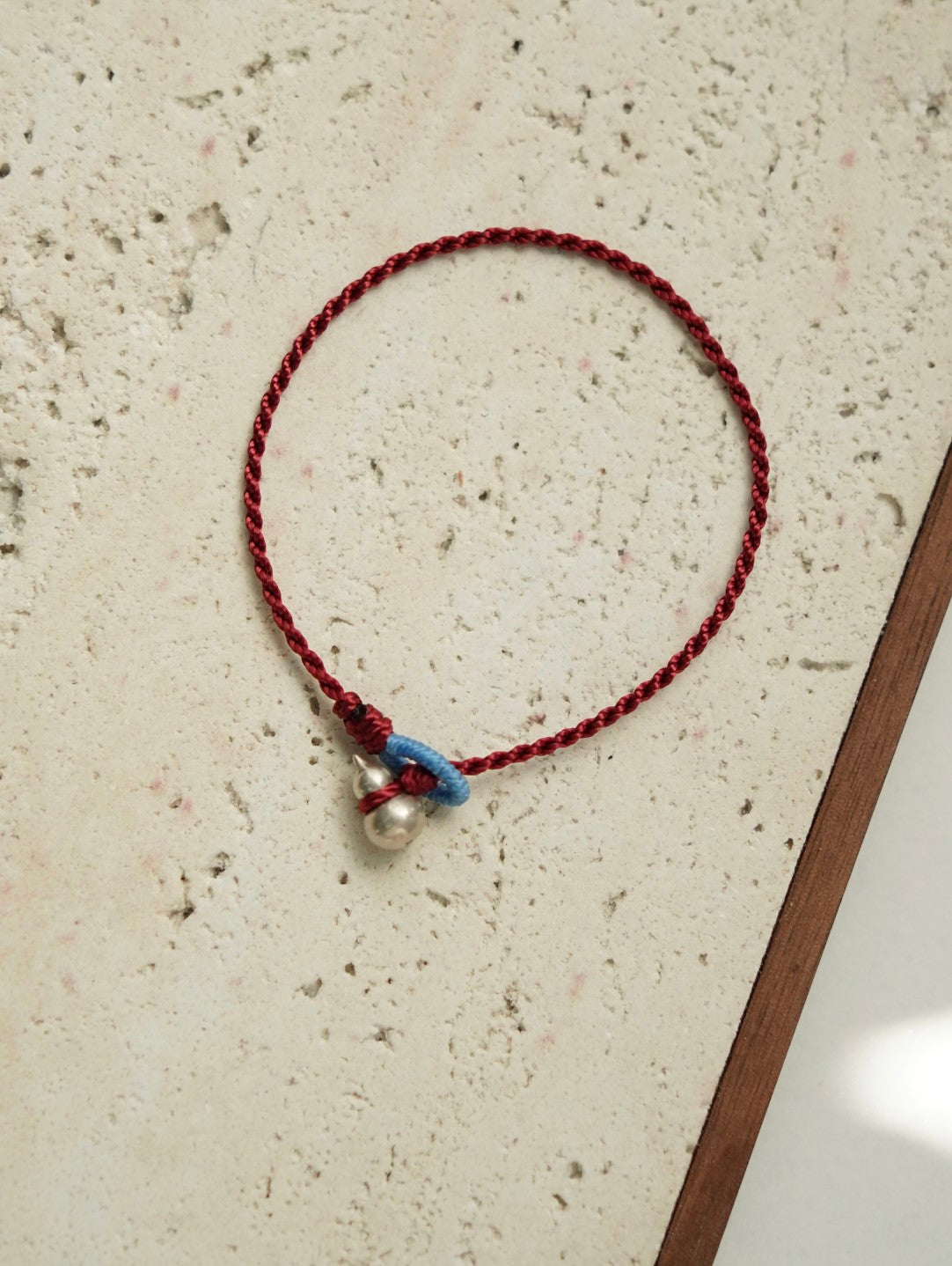「Chinoiserie」Silver Gourd Braided Bracelet