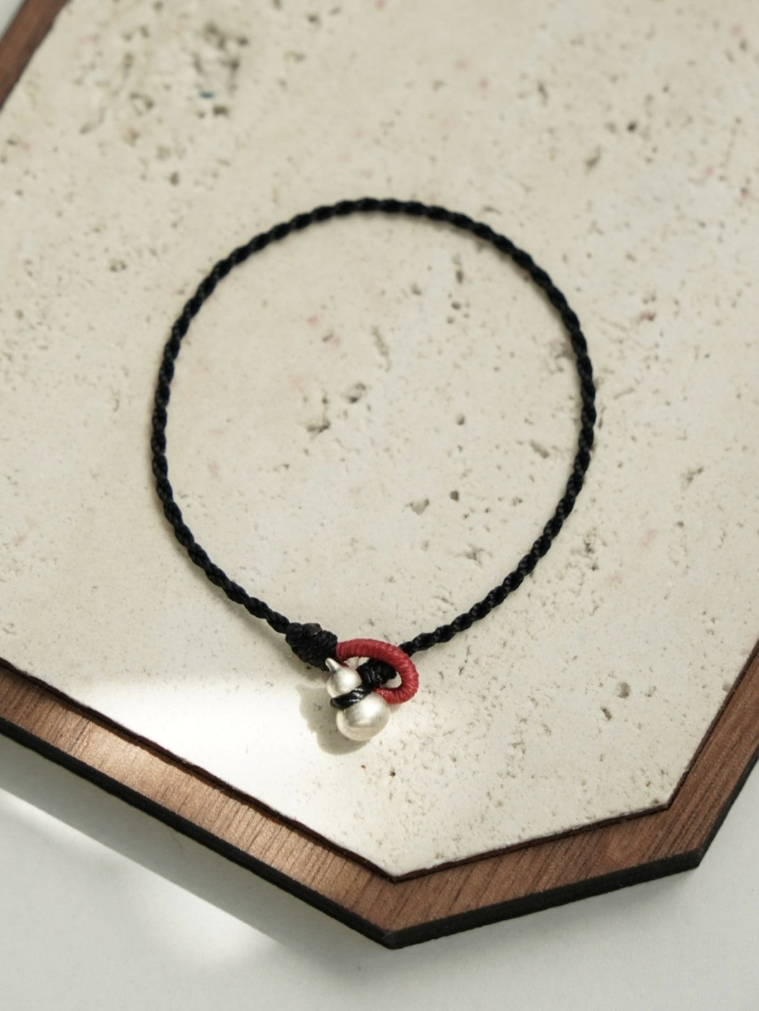 「Chinoiserie」Silver Gourd Braided Bracelet