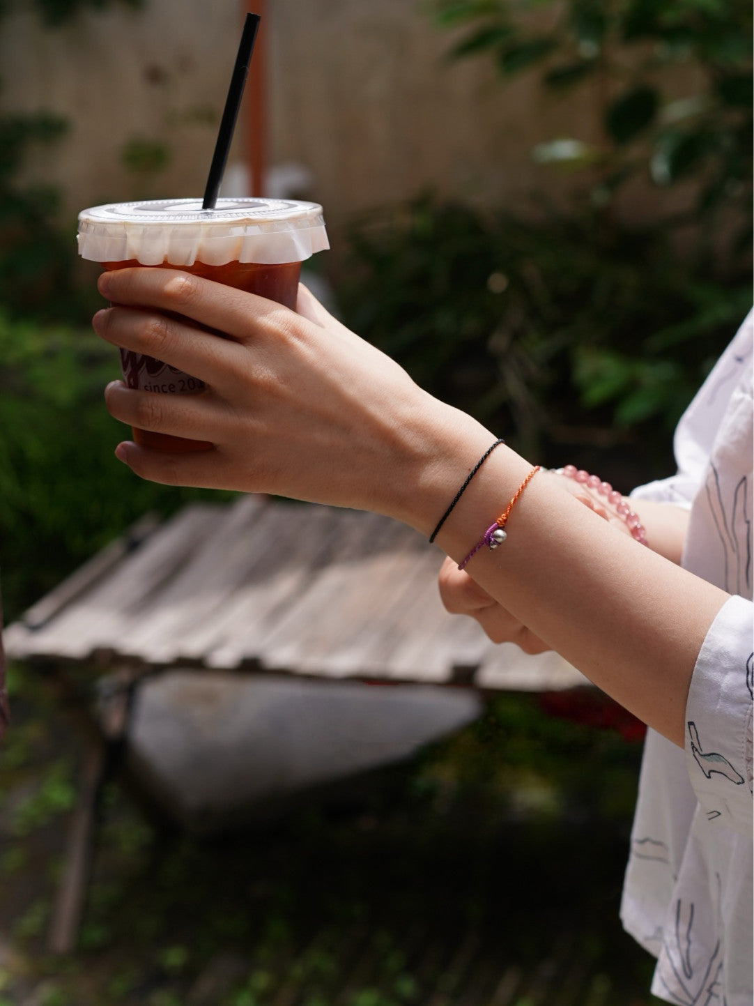 「Chinoiserie」Silver Gourd Braided Bracelet