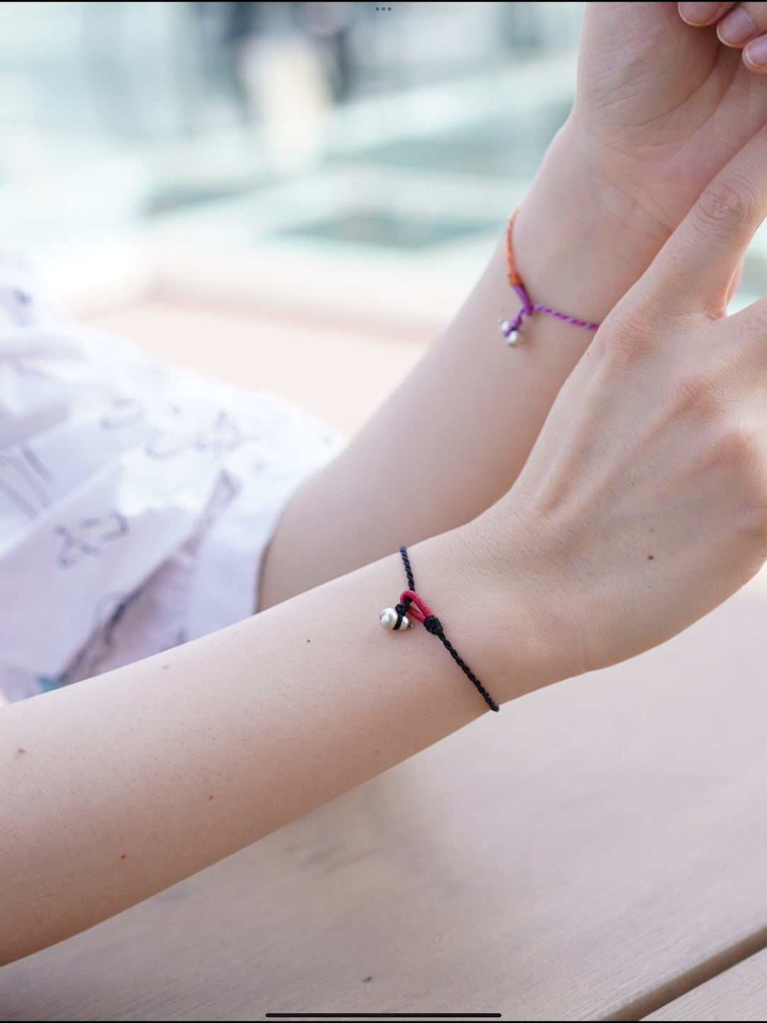 「Chinoiserie」Silver Gourd Braided Bracelet