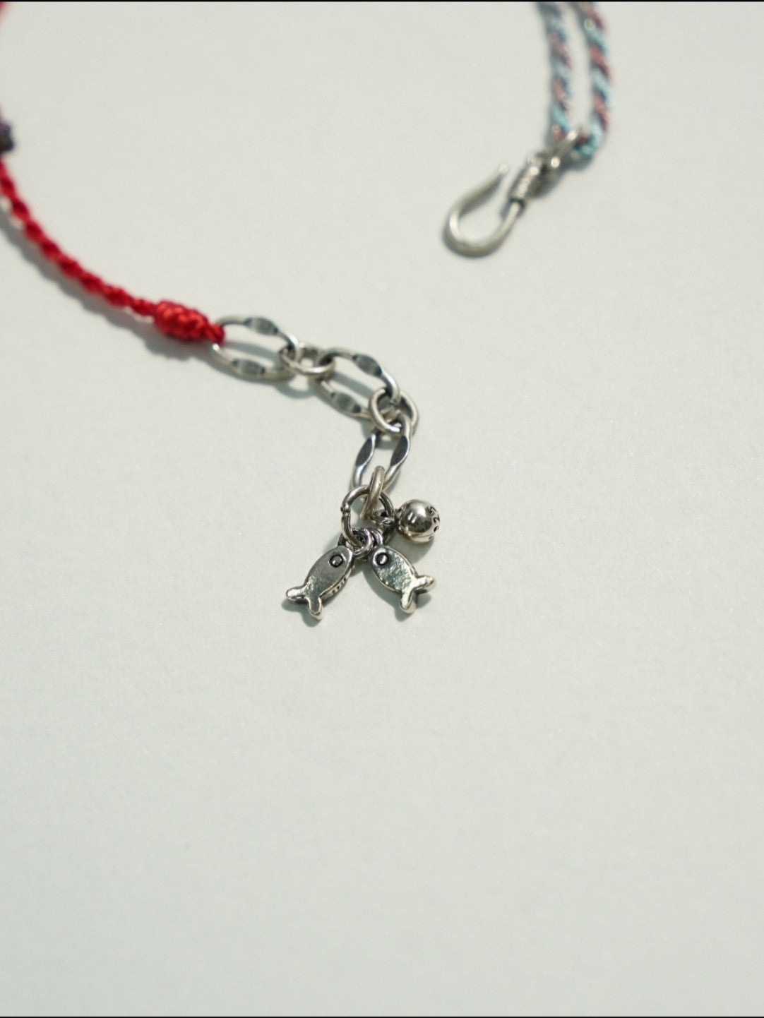 「Chinoiserie」Silver Little Fish Braided Bracelet