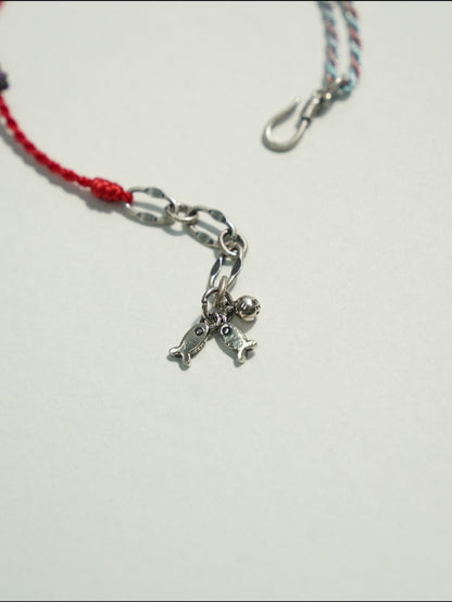 「Chinoiserie」Silver Little Fish Braided Bracelet