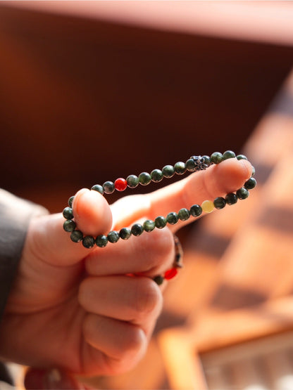 「Chinoiserie」Spring Breeze Brings Faith Green Seraphinite Bracelet