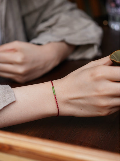 「Chinoiserie」Spring Silver Butterfly Braided Bracelet