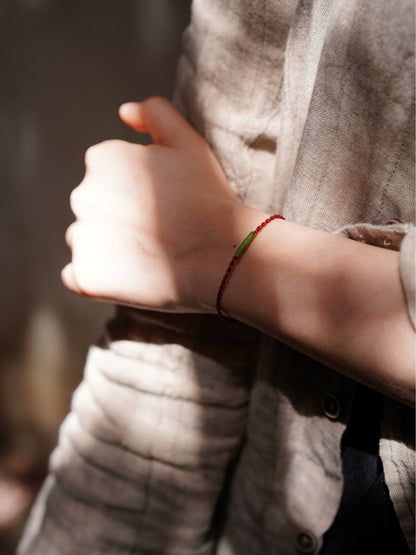 「Chinoiserie」Spring Silver Butterfly Braided Bracelet