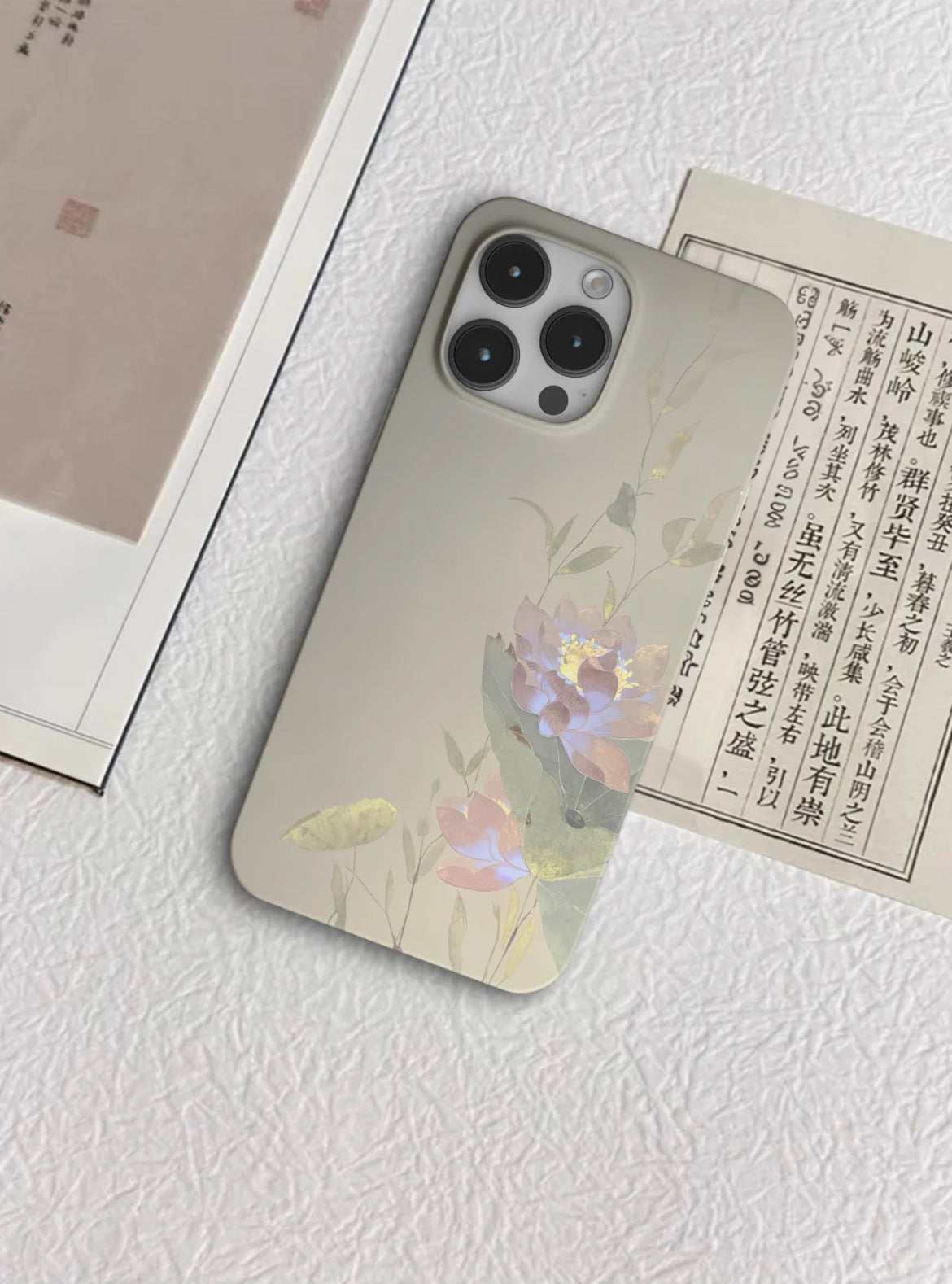 「Chinoiserie」Summer Lotus Printed Phone Case