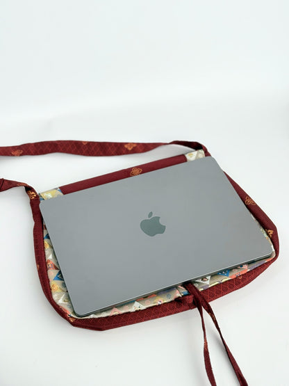 [Chinoiserie] Tang-Inspired Auspicious Patchwork Red Crossbody Bag