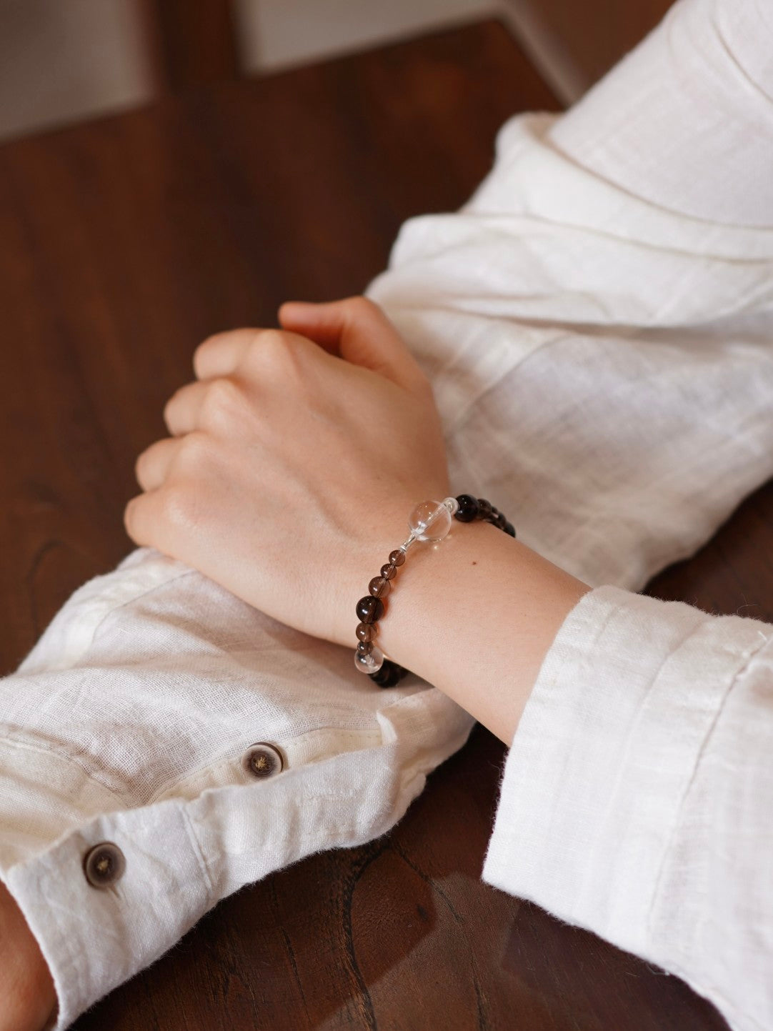 「Chinoiserie」Tea Crystal Beaded Bracelet