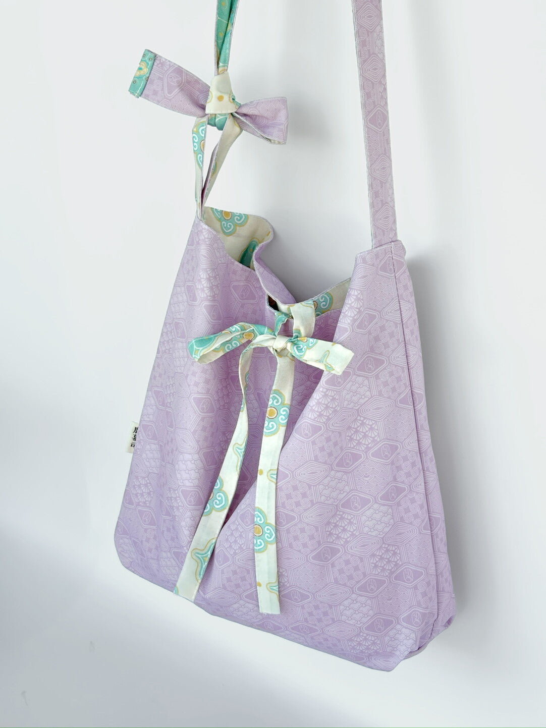 [Chinoiserie] Traditional Auspicious Pattern Double Face Tote Bag