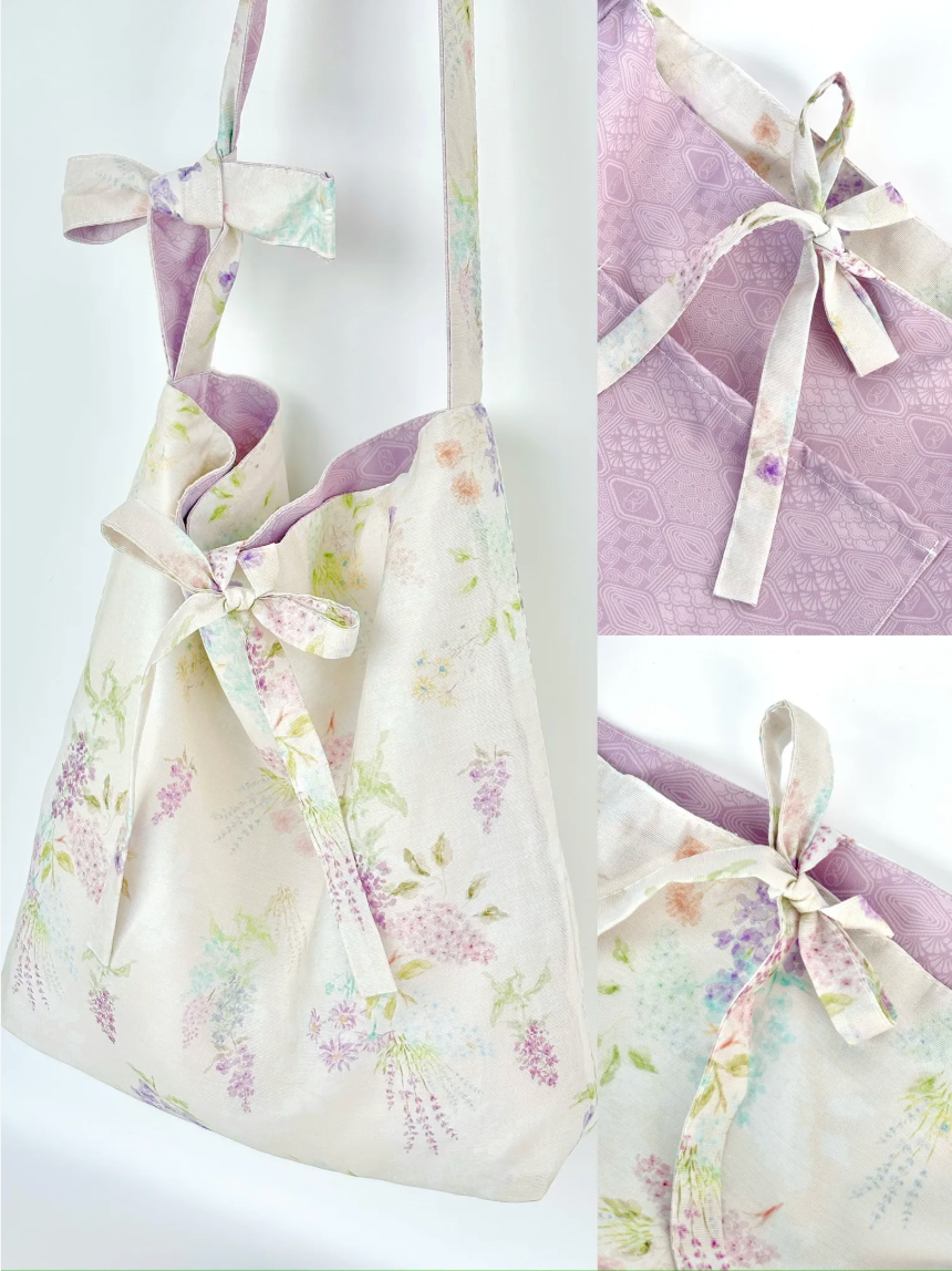 [Chinoiserie] Traditional Auspicious Pattern Double Face Tote Bag