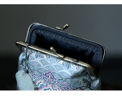 [Chinoiserie] Waves Frame Clutch Bag