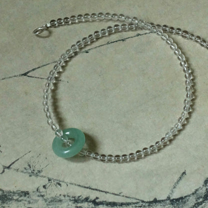 「Chinoiserie」White Crystal Aventurine Necklace