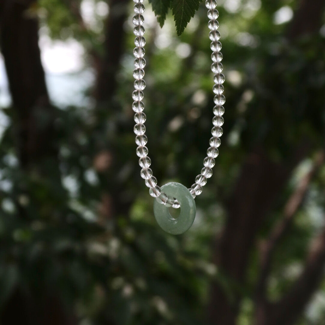 「Chinoiserie」White Crystal Aventurine Necklace