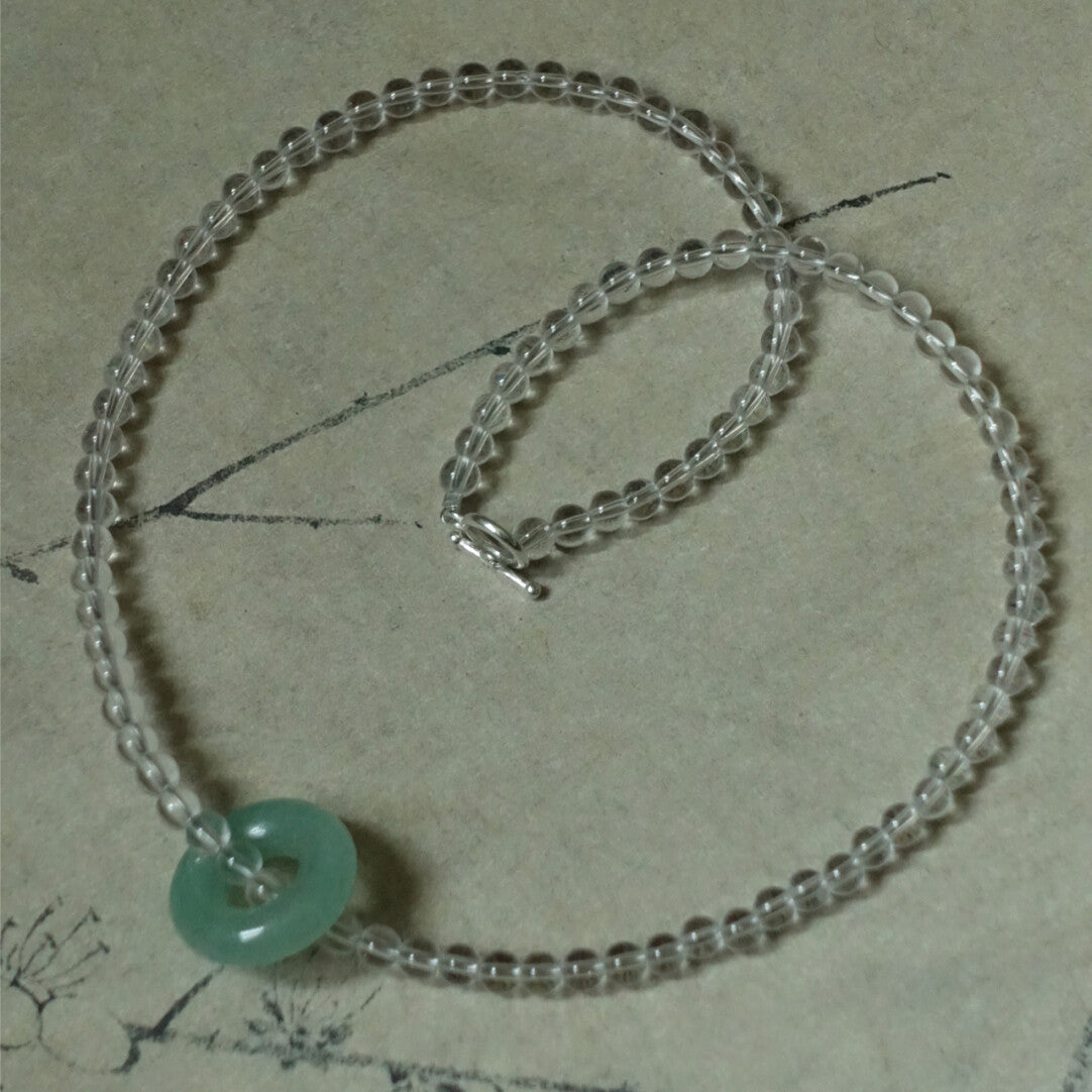 「Chinoiserie」White Crystal Aventurine Necklace