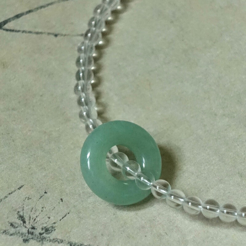 「Chinoiserie」White Crystal Aventurine Necklace